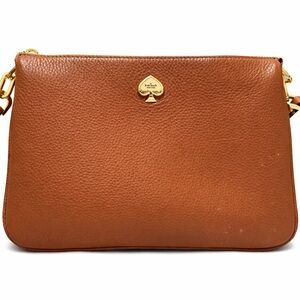 Kate Spade Kayla Small Triple Compartment Crossbody – Warm Gingerbread